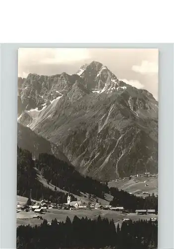 Riezlern Kleinwalsertal Vorarlberg Panorama mit Widderstein Allgaeuer Alpen Kat. Mittelberg