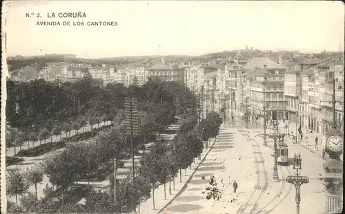 La Coruna Avenida de los Cantones Strassenbahn