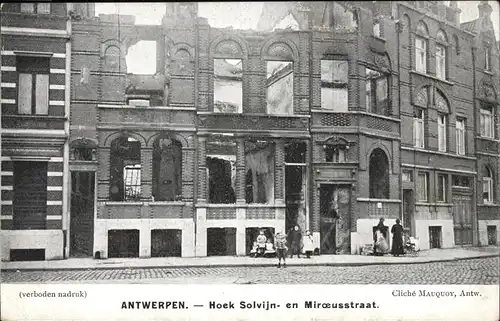 Antwerpen Belgien Hoek Solvijn en Miroeusstraat Kat. 