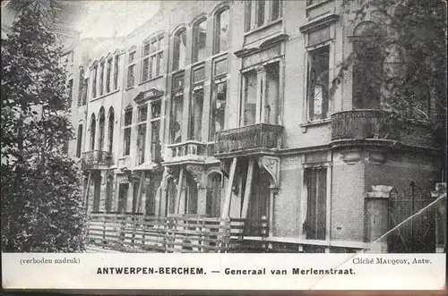 Antwerpen Belgien Generaal von Merlenstraat Kat. 