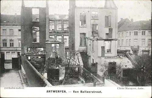 Antwerpen Belgien Van Ballaerstraat Kat. 