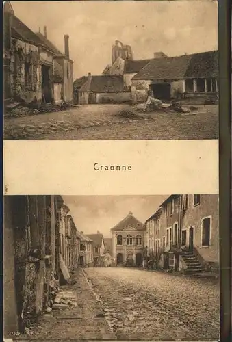 Craonne Aisne Blick auf  zerstoerte Haeuser Feldpost / Craonne /Arrond. de Laon