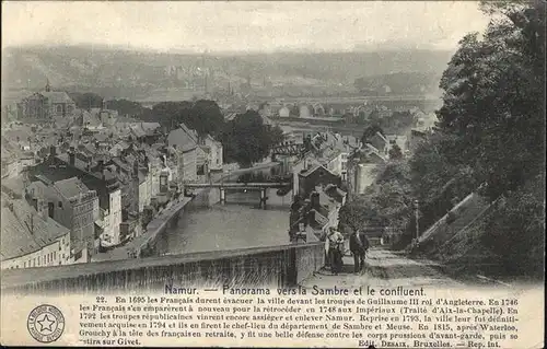 Namur Wallonie Panorama Sambre confluent Kat. 