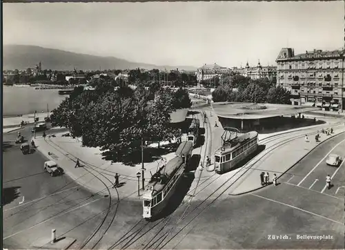 Strassenbahn Zuerich Bellevueplatz / Strassenbahn /