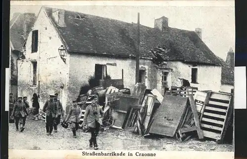 Craonne Aisne Strassenbarrikade / Craonne /Arrond. de Laon