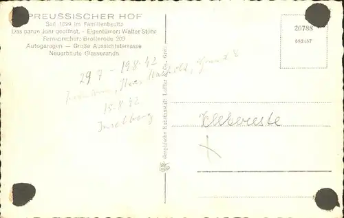 Grosser Inselsberg Preussischer Hof / Brotterode /Schmalkalden-Meiningen LKR
