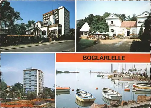 Boglarlelle Balatonlelle Teilansichten Gasthaus Hafen Schiff /  /Somogy