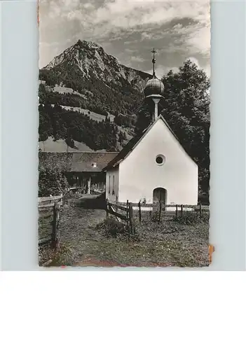 Oberstdorf Kapelle mit Rubihorn Allgaeuer Alpen / Oberstdorf /Oberallgaeu LKR