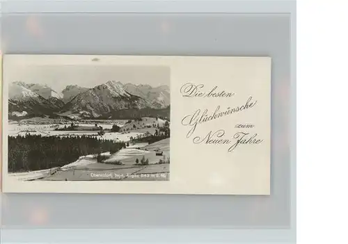 Oberstdorf Panorama mit Blick auf die Alpen / Oberstdorf /Oberallgaeu LKR