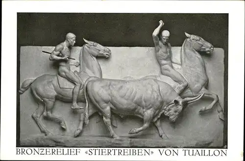 Krefeld Bronzerelief Stiertreiben Tuaillon / Krefeld /Krefeld Stadtkreis
