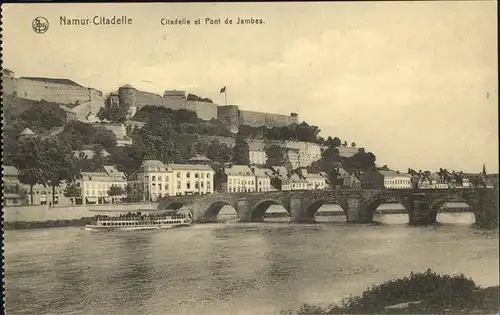 Namur Wallonie Citadelle Pont de Jambes Schiff Kat. 