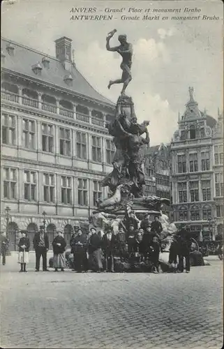 Anvers Antwerpen Grand Place Monument Brabo Markt /  /