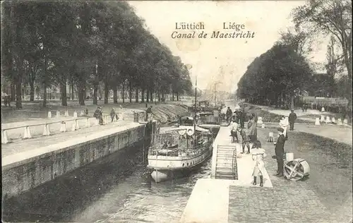Luettich Canal de Maestricht Schiff Kat. 