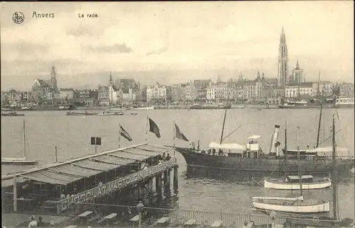 Anvers Antwerpen Rade Dampfschiff Steg /  /