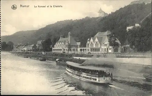 Namur Wallonie Kursaal Citadelle Dampfschiff Kat. 