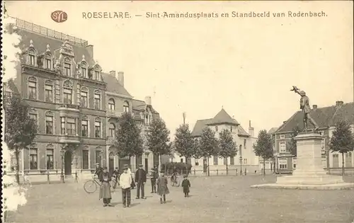 Roeselare West Vlaanderen Sint Amandusplaats Standbeeld Rodenbach Kat. 