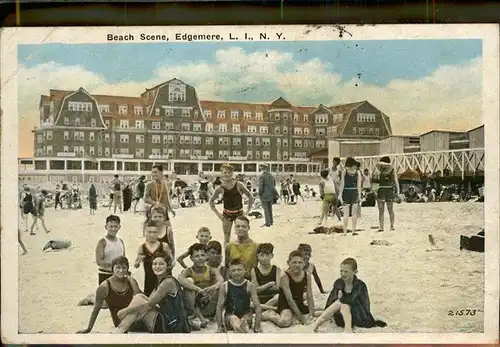 Edgemere N.Y. Beach Scene