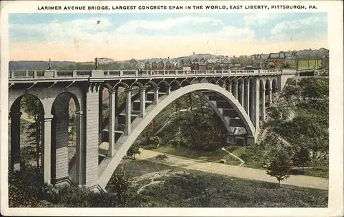 Pittsburg Pennsylvania Larimer Ave Bridge   Largest concrete span in the World   East Liberty