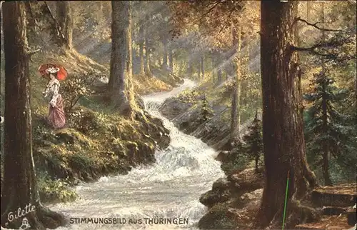 Friedrichsroda Stimmungsbild aus Thueringen Kuenstlerkarte / Friedrichsroda /Gotha LKR