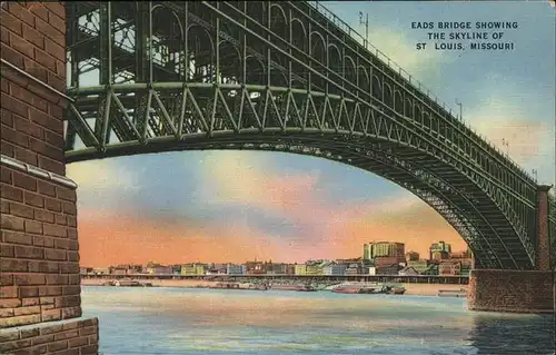St Louis Missouri Eads Bridge Skyline /  /