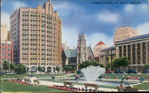 Saint Louis Missouri Sunken Garden Kat. United States