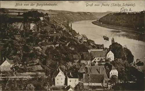 Posta Pirna von der Burglehnbastei / Pirna /Saechsische Schweiz-Osterzgebirge LKR