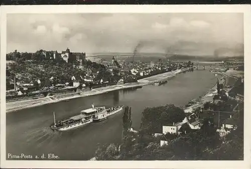 Posta Pirna Elbe Dampfer / Pirna /Saechsische Schweiz-Osterzgebirge LKR