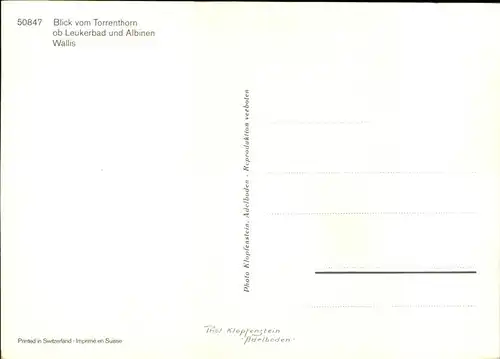 Leukerbad Blick vom Torrenthorn und Albinen / Leukerbad /Bz. Leuk