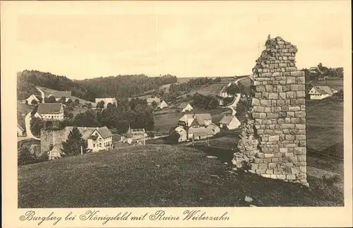 Burgberg Koenigsfeld Ruine Weiberzahn / Koenigsfeld im Schwarzwald /Schwarzwald-Baar-Kreis LKR