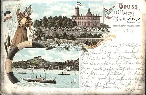 Blankenese Partie am Suellberg Schloss Dampfer / Hamburg /Hamburg Stadtkreis