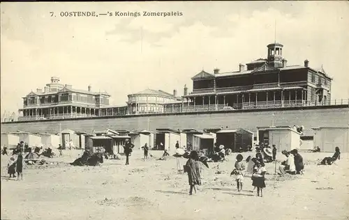 Ostende Flandre  s Konings Zomerpaleis Strand Kat. 