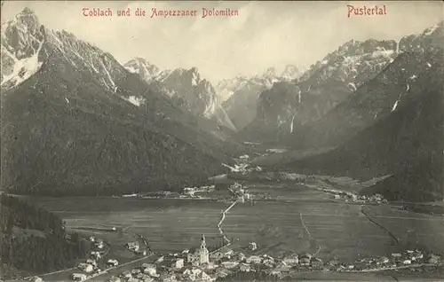 Toblach Suedtirol Panorama Pustertal Ampezzaner Dolomiten Kat. 