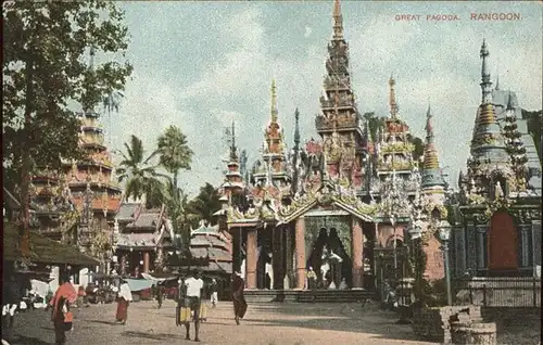 Rangoon Great Pagoda Kat. Myanmar