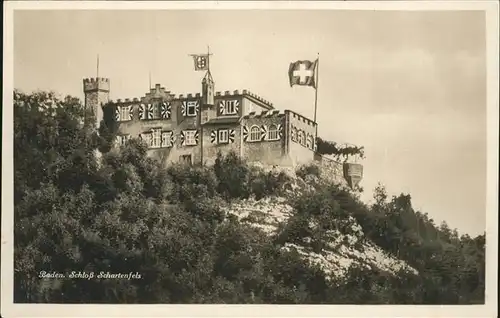 Aargau Schloss Schartenfels Baden Fahne Schweiz Kat. Schweiz