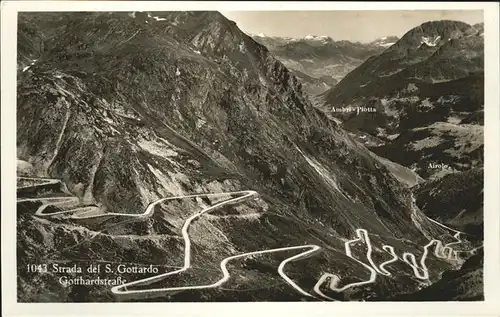 Gotthardpass Strada S. Gottardo Gotthardstrasse / Gotthard, St. /Rg. Andermatt