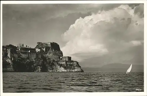 Corfu Korfu Citadelle Zitadelle Festung Segelboot Kat. Griechenland