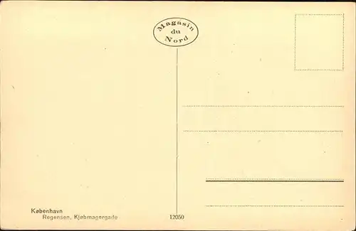 Kobenhavn Regensen Kjobmagergade Kat. 