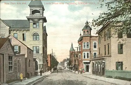 Union Hill New Jersey Louis Street with Turnhalle Kat. Union Hill