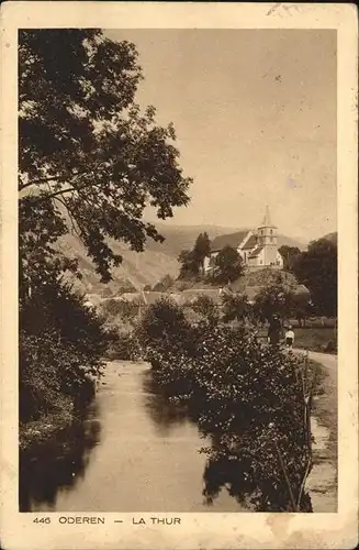 Oderen Haut Rhin Au bord de la Thur eglise / Oderen /Arrond. de Thann