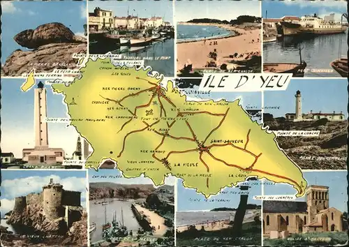 Ile d Yeu Vieux Chateau Eglise Port / Les Sables-d Olonne /Arrond. des Sables-d Olonne