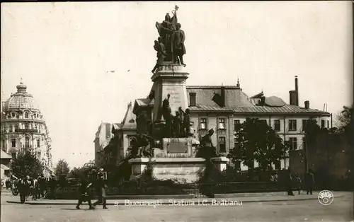 Bucuresti Statuia Bratianu Denkmal Statue Kat. Rumaenien