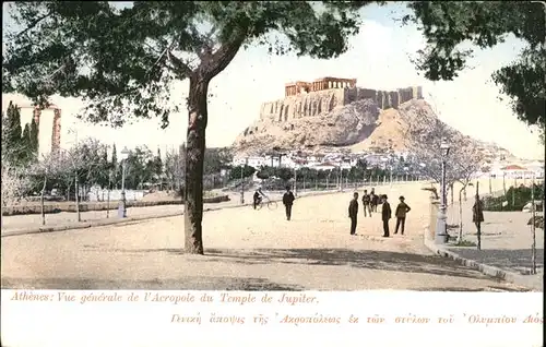 Athenes Athen Vue generale de l Acropole du Temple de Jupiter Akropolis Kat. Griechenland