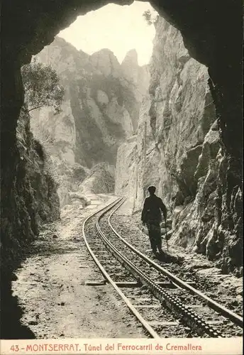 Monistrol de Montserrat Cataluna Tunel del Forrocarril de Cremallera Tunnel Zahnradbahn