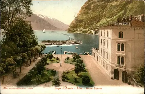 Riva del Garda Hotel Sonne Dampfer /  /Trento