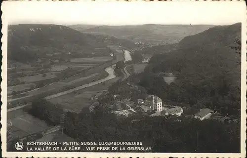 Echternach Petite Suisse Luxembourgeoise Vallee de la Sure vue prise de la Geierslay Kat. Luxemburg