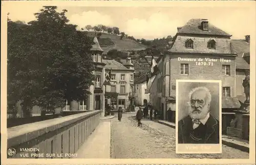 Vianden Vue prise sur le Pont Demeure de Victor Hugo 