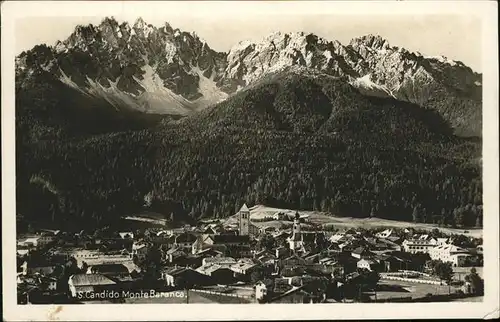 San Candido Suedtirol Panorama e Monte Barenca Pustertal Kat. Innichen Pustertal