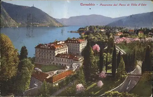 Cernobbio Lago di Como Panorama dal Parco di Villa d Este Kat. Cernobi