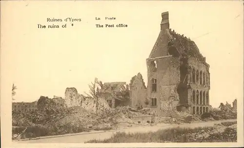 Ypres Ypern West Vlaanderen Ruines de la poste
