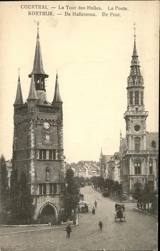 Courtrai Flandre Tour des Halles Halletoren Poste